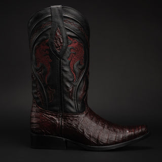Men's 608 Snip Toe Exotic Caiman Belly Western Cowboy Boot