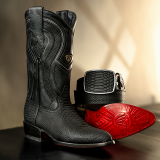 Men's Sierra Python Tribute J Toe Boot + Belt Combo