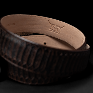 Men's MAMBA Strike Python Tribute Ankle Square Toe Boot + Belt Combo