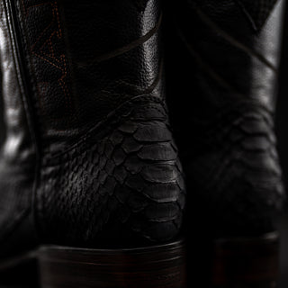 Rodeo Cartie Python Original Exotic Cowboy Western Boots Square Toe