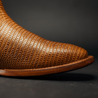 Men's Leather Tribute Lizard Cowboy Ankle Square Toe Boot