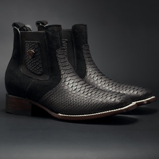 Men's MAMBA Strike Python Tribute Ankle Square Toe Boot