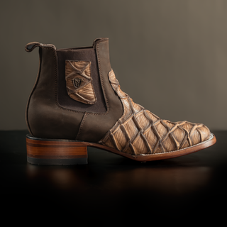 Men's Monster Fish Royal Pirarucu 4D Ankle Square Toe