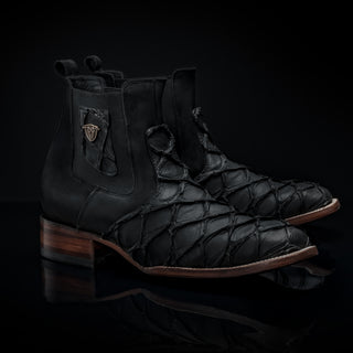 Men's Royal Monster Fish Pirarucu Ankle Square Toe Boot