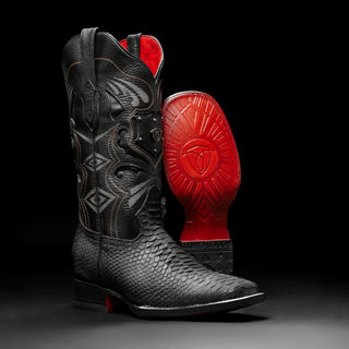 Women's Black Mamba Python Tribute  Square Toe