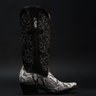 Women's Black Widow Python Tribute Snip Toe