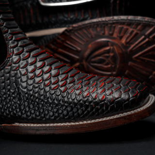 Men's MAMBA Strike Python Tribute Ankle Square Toe Boot