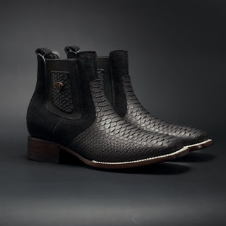 Midnight boot and belt combo