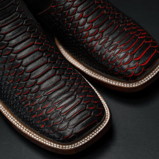 Men's MAMBA Strike Python Tribute Ankle Square Toe Boot