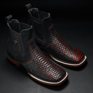 Men's MAMBA Strike Python Tribute Ankle Square Toe Boot