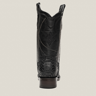 Rodeo Cartie Python Original Exotic Cowboy Western Boots Square Toe Black Matte