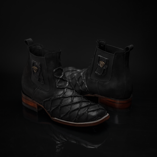 Men's Royal Monster Fish Pirarucu Ankle Square Toe Boot