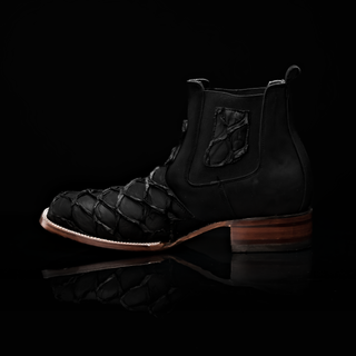 Men's Royal Monster Fish Pirarucu Ankle Square Toe Boot