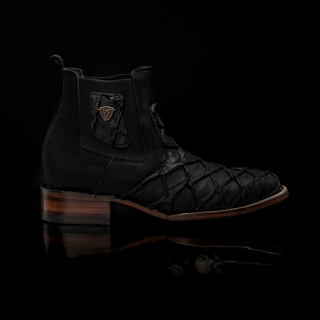 Men's Royal Monster Fish Pirarucu Ankle Square Toe Boot