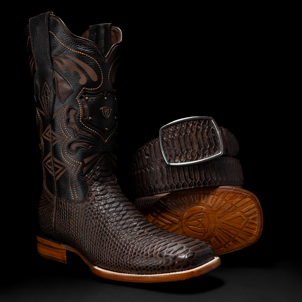 Men's MAMBA Python Square Toe Boot + Belt Combo – Rodeo Cartie