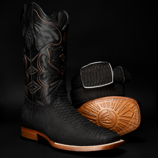 Men's MAMBA Python Tribute Square Toe Boot + Belt Combo