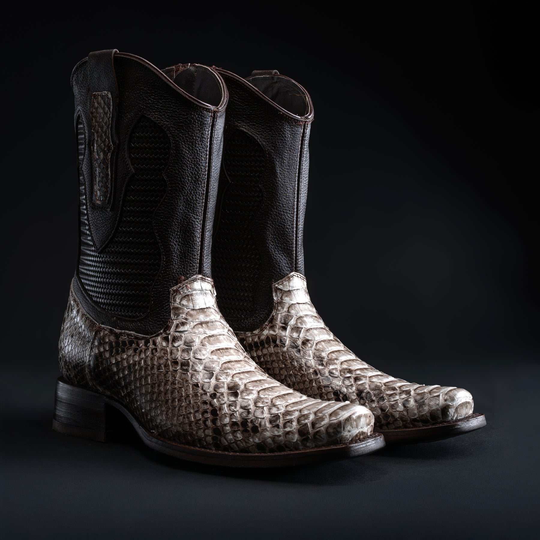 Roma Python Men's Roma Frontier Exotic Original Python Zip Square Toe Boot – Rodeo ...