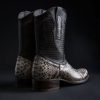 Men's Roma Frontier Exotic Original Python Zip Boot