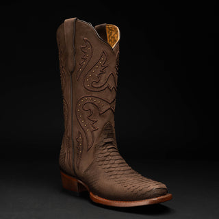 Women's Brown Mamba Python Tribute  Square Toe
