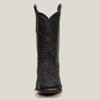 Rodeo Cartie Python Original Exotic Cowboy Western Boots Square Toe Black Matte