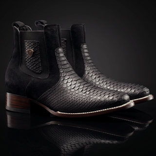 Men's MAMBA Strike Python Ankle Square Toe Boot