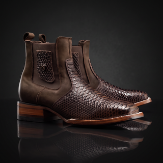 Men's MAMBA Strike Python Ankle Square Toe Boot