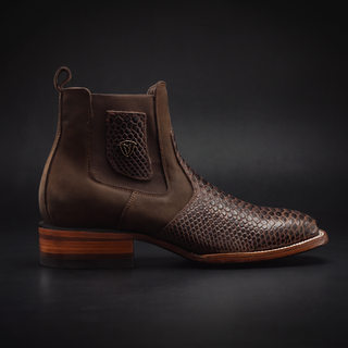 Men's MAMBA Strike Python Ankle Square Toe Boot