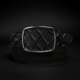 Men's Monster Fish Royal Pirarucu 4D Tribute Square Toe Boot + Belt Combo