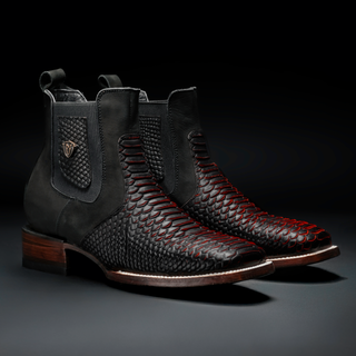 Men's MAMBA Strike Python Tribute Ankle Square Toe Boot