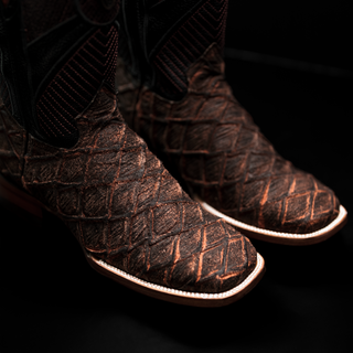 Men's Monster Fish Royal Pirarucu 4D Tribute Square Toe Boot