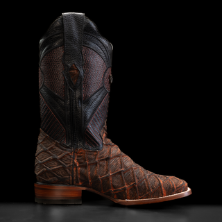Men's Monster Fish Royal Pirarucu 4D Tribute Square Toe Boot