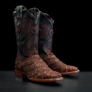 Men's Monster Fish Royal Pirarucu 4D Tribute Square Toe Boot