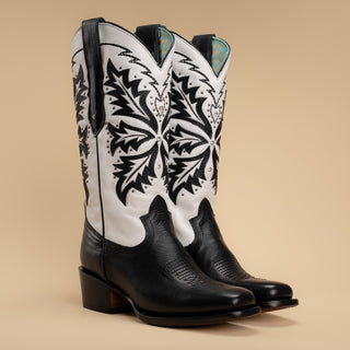 Women's GOTHIC  Womens Rodeo Boot  Black and White