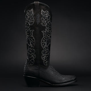 Women's Black Widow Python Tribute Snip Toe