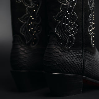 Women's Black Widow Python Tribute Snip Toe